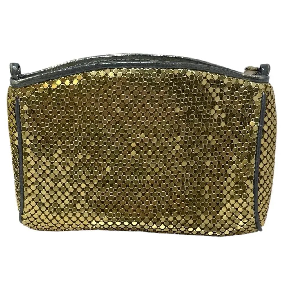 Vintage La Regale Gold Metal Chainmail‎ Purse Evening Bag Art Deco Clutch